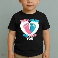 Pink Or Blue We Love You Gender Reval Toddler T-Shirt thumb 2