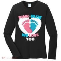 Pink Or Blue We Love You Gender Reval Women's Long Sleeve Shirt thumb 0