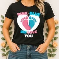 Pink Or Blue We Love You Gender Reval Women's T-Shirt thumb 2