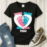Pink Or Blue We Love You Gender Reval Women's T-Shirt thumb 3