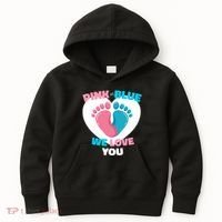 Pink Or Blue We Love You Gender Reval Kids Hoodie thumb 0