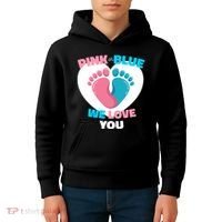 Pink Or Blue We Love You Gender Reval Kids Hoodie thumb 4
