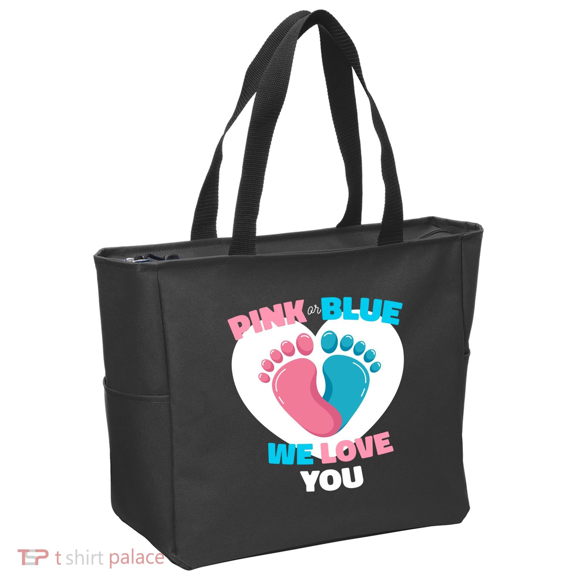 Pink Or Blue We Love You Gender Reval Tote Bag