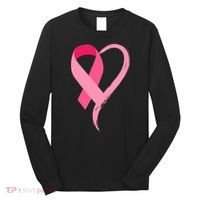 Pink Ribbon Of Love Breast Cancer Awareness Long Sleeve Shirt thumb 0