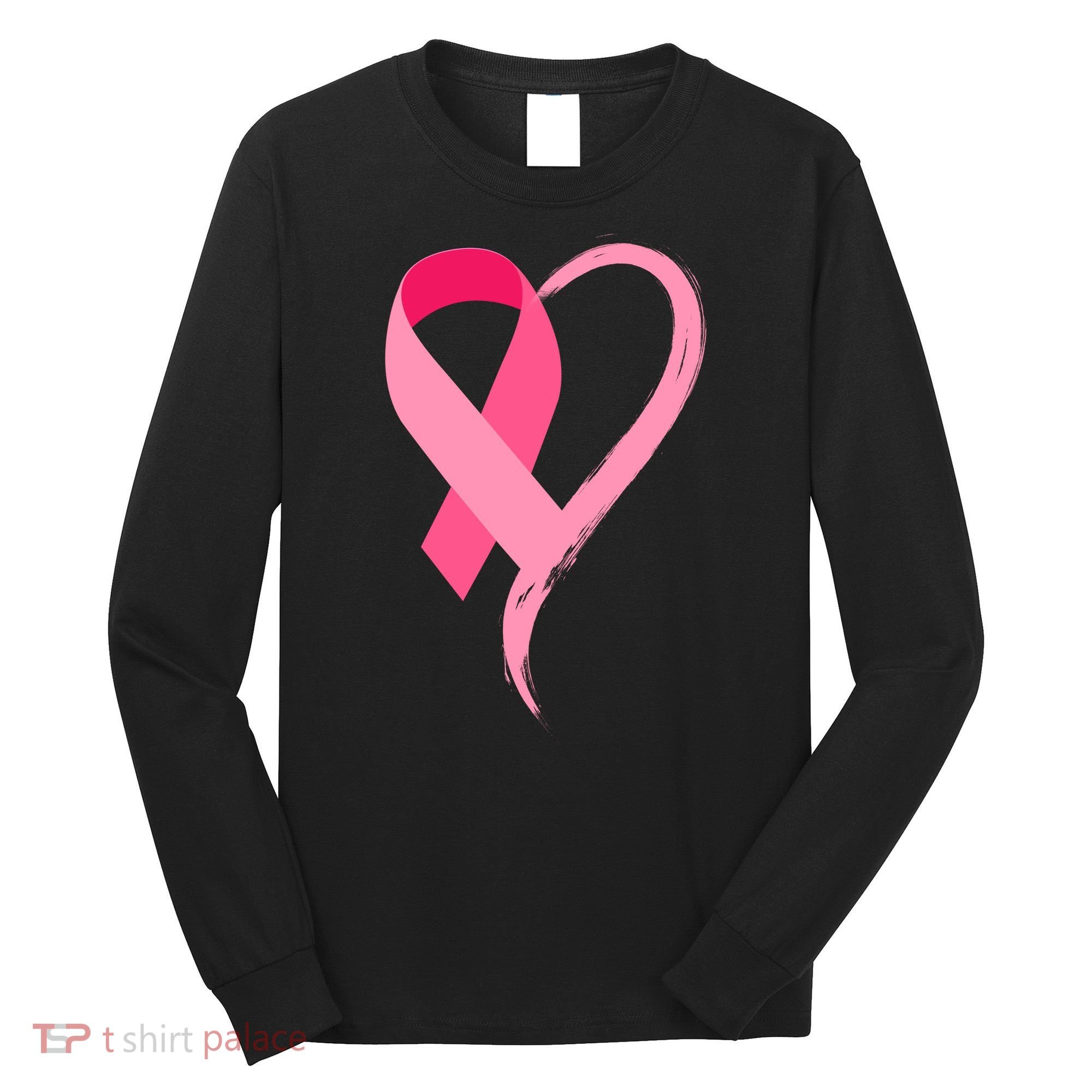 Pink Ribbon Of Love Breast Cancer Awareness Long Sleeve Shirt