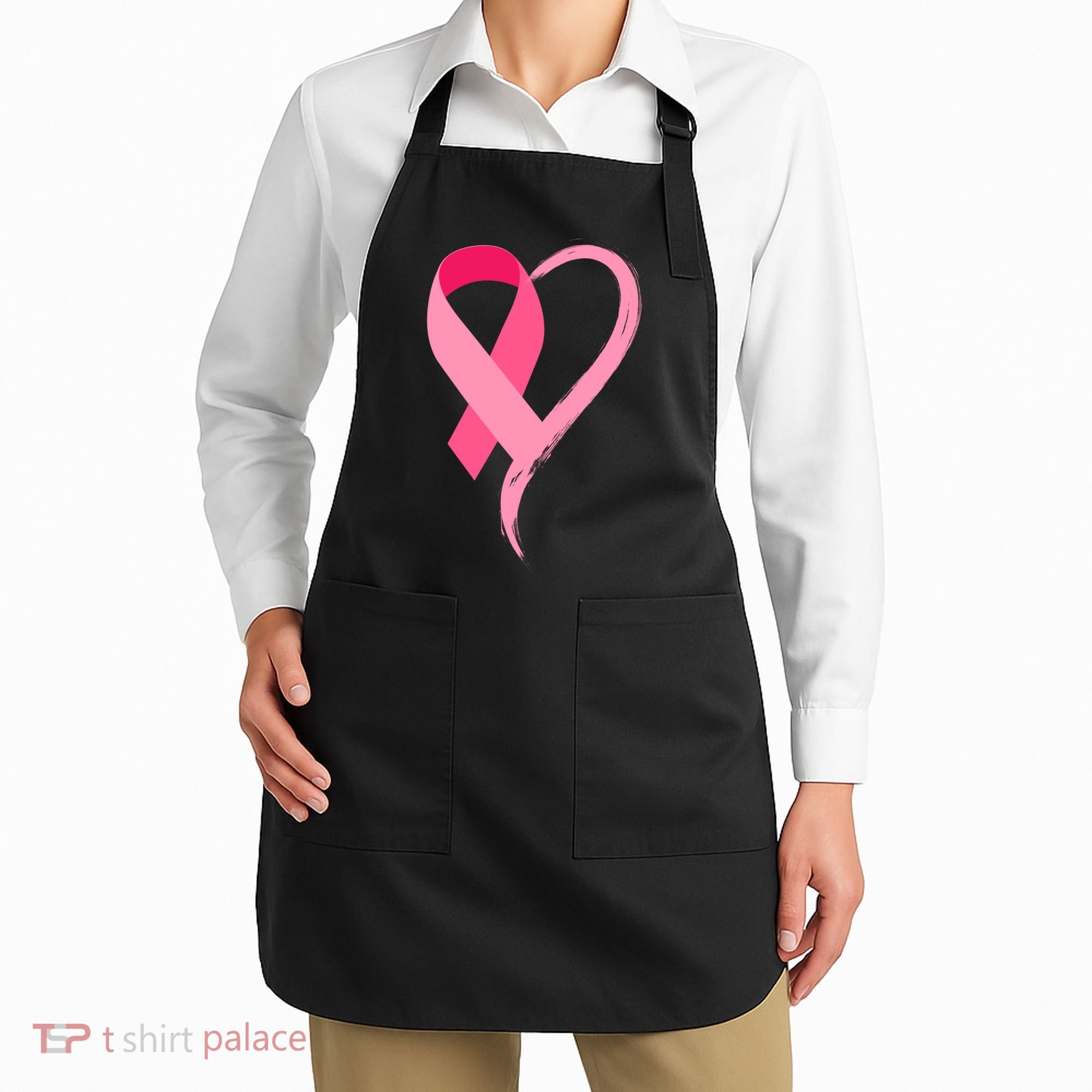 Pink Ribbon Of Love Breast Cancer Awareness Apron