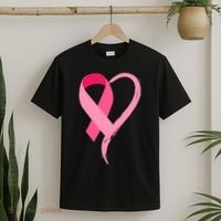 Pink Ribbon Of Love Breast Cancer Awareness T-Shirt thumb 2