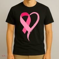Pink Ribbon Of Love Breast Cancer Awareness T-Shirt thumb 3