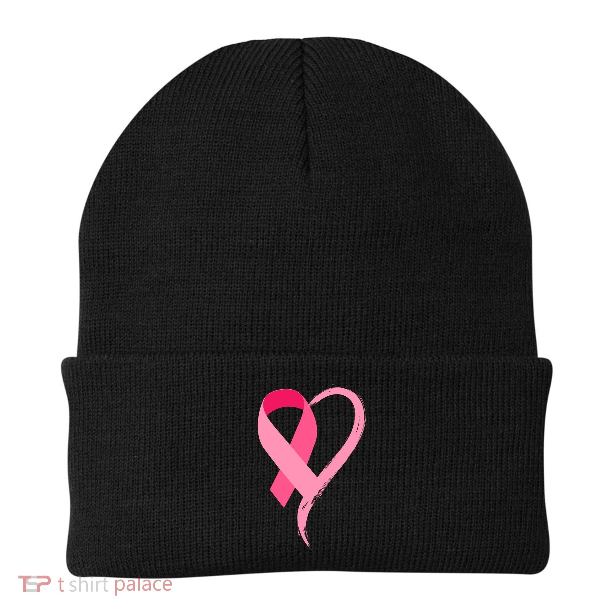 Pink Ribbon Of Love Breast Cancer Awareness Beanie