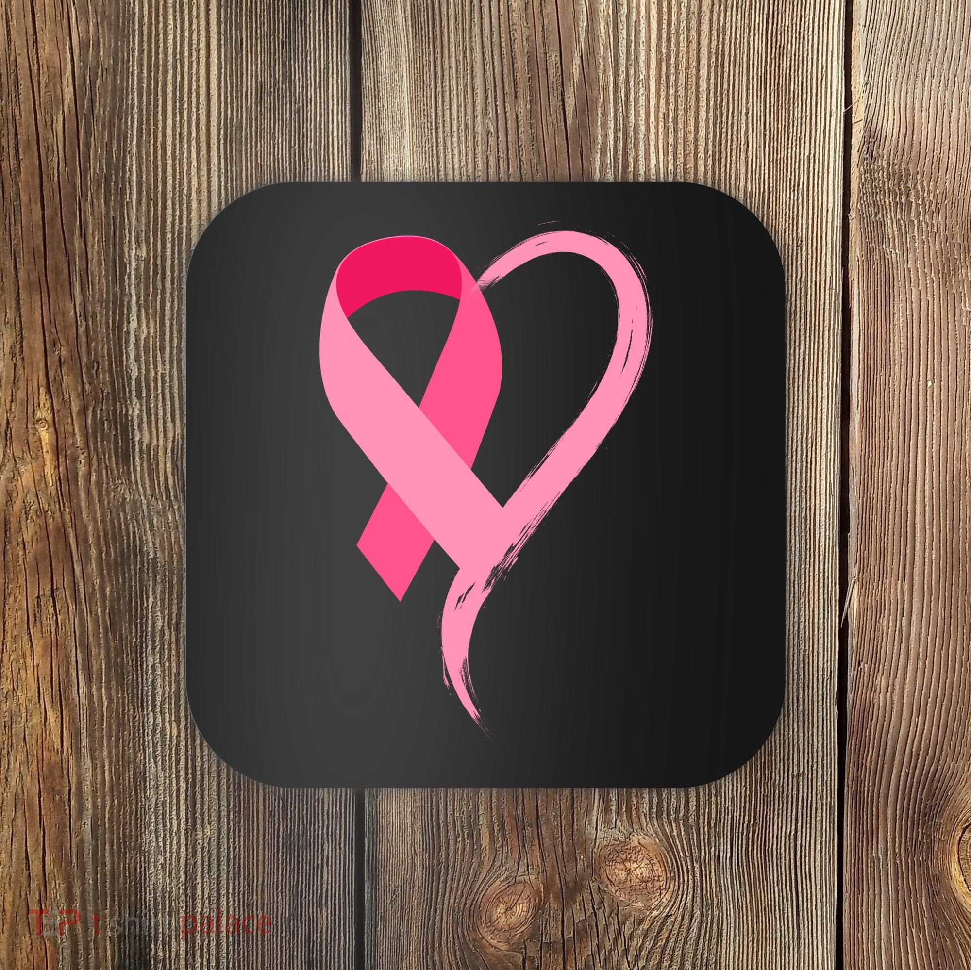 Pink Ribbon Of Love Breast Cancer Awareness Coaster