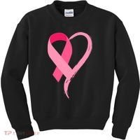 Pink Ribbon Of Love Breast Cancer Awareness Kids Sweatshirt thumb 0
