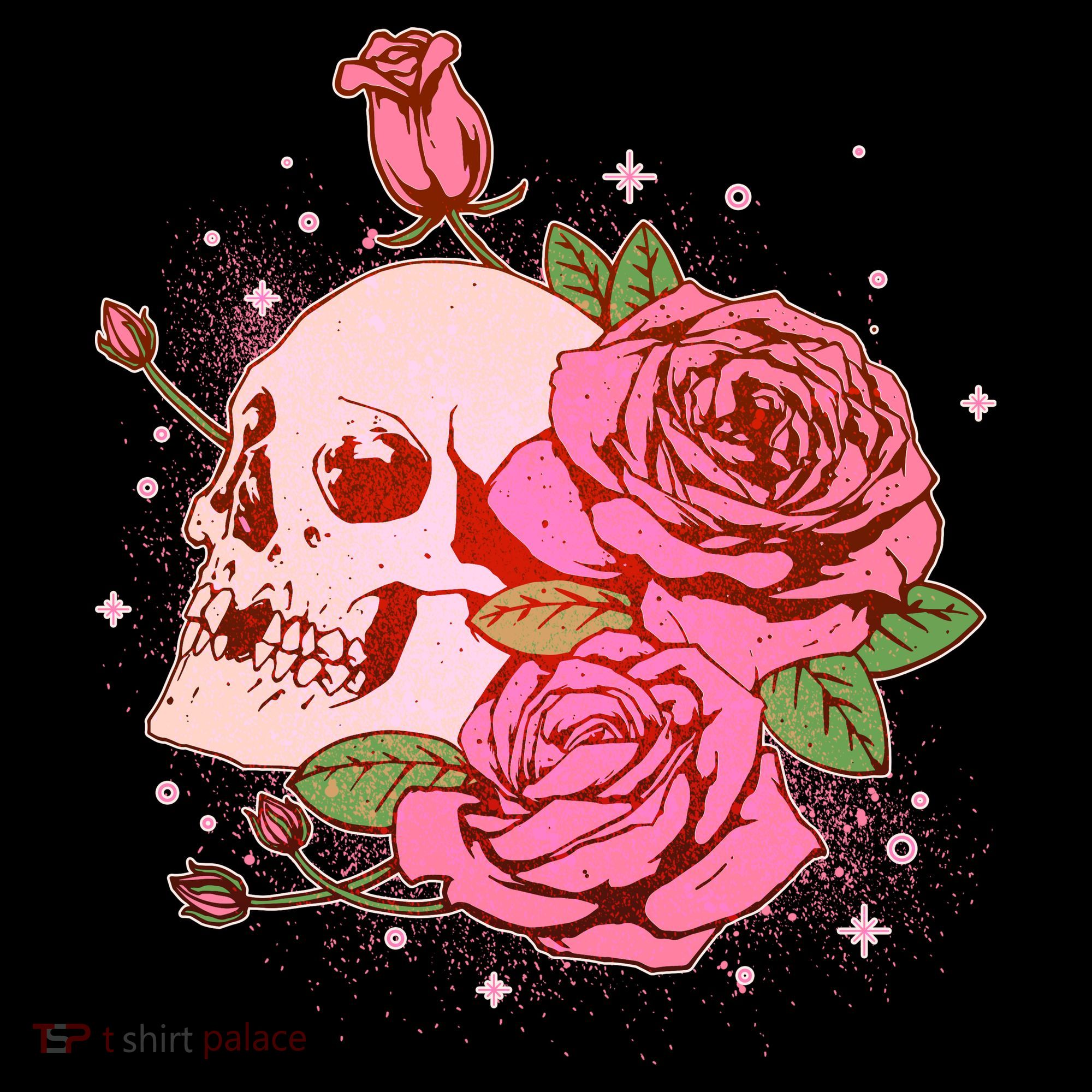 Pink Roses Skull Tattoo  Backpack