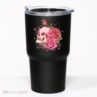 Pink Roses Skull Tattoo  Tumbler thumb 0