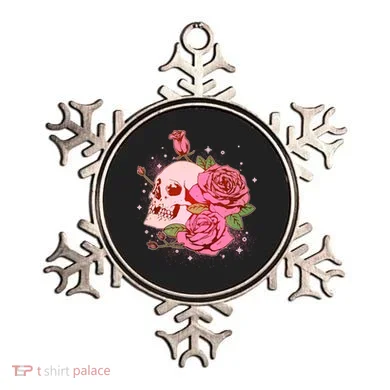 Pink Roses Skull Tattoo  Ornament