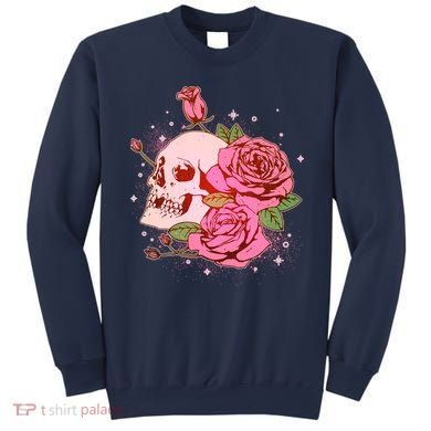 Pink Roses Skull Tattoo  Sweatshirt