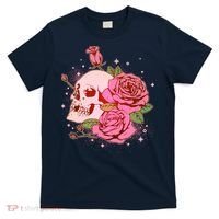 Pink Roses Skull Tattoo  T-Shirt thumb 0