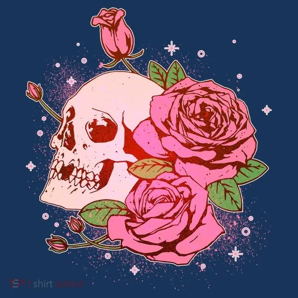 Pink Roses Skull Tattoo  Toddler Hoodie