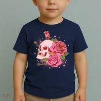 Pink Roses Skull Tattoo  Toddler T-Shirt thumb 2