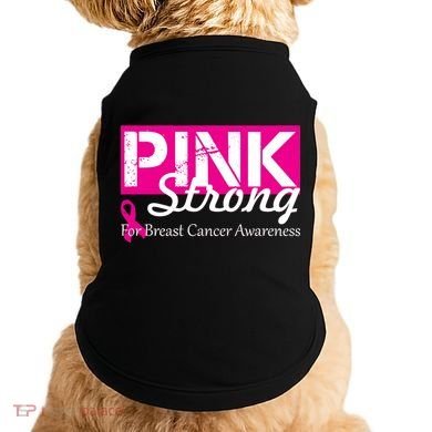 Pink Strong For Breast Cancer Awareness Doggie Tank