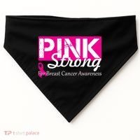 Pink Strong For Breast Cancer Awareness USA-Made Doggie Bandana thumb 0