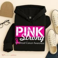 Pink Strong For Breast Cancer Awareness Hoodie thumb 4