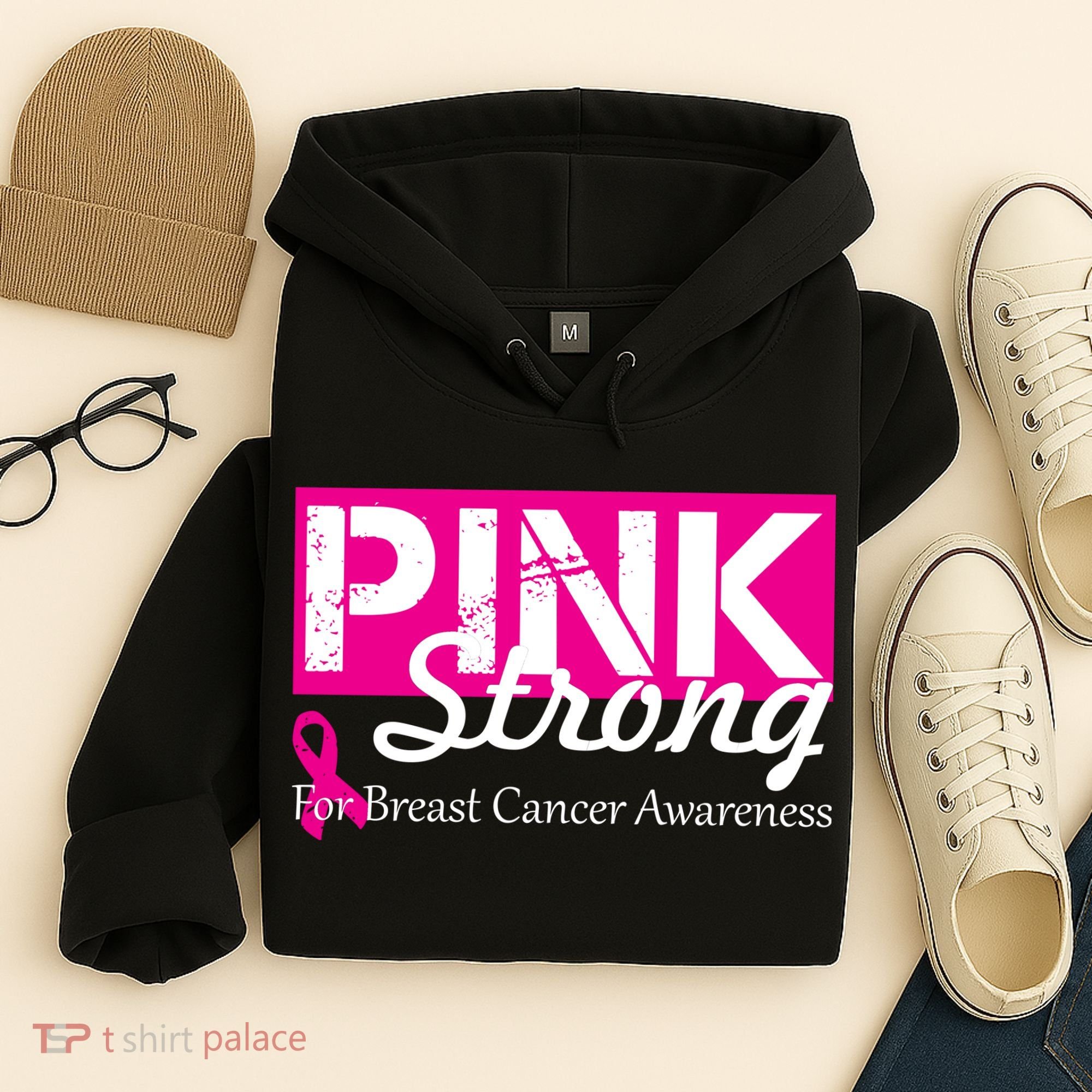 Pink Strong For Breast Cancer Awareness Hoodie