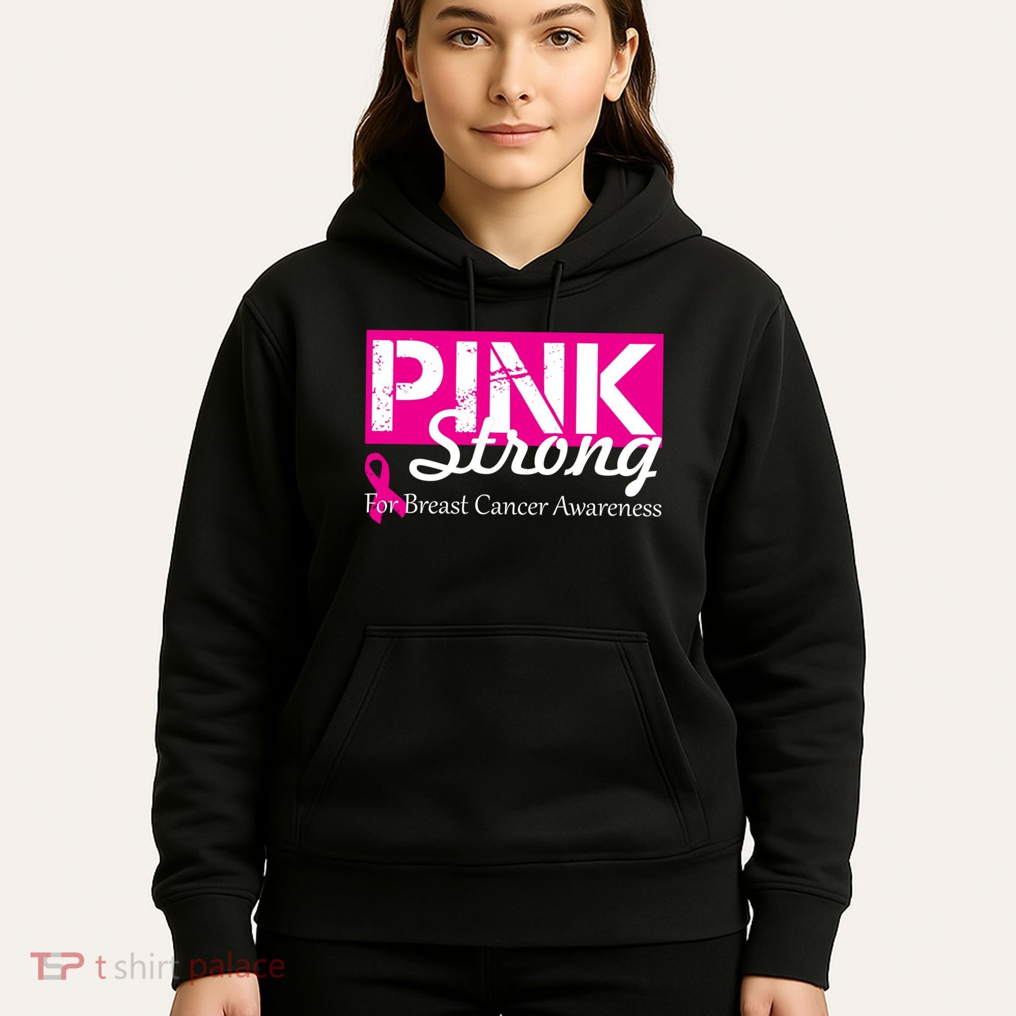 Pink Strong For Breast Cancer Awareness Hoodie