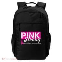 Pink Strong For Breast Cancer Awareness Backpack thumb 0