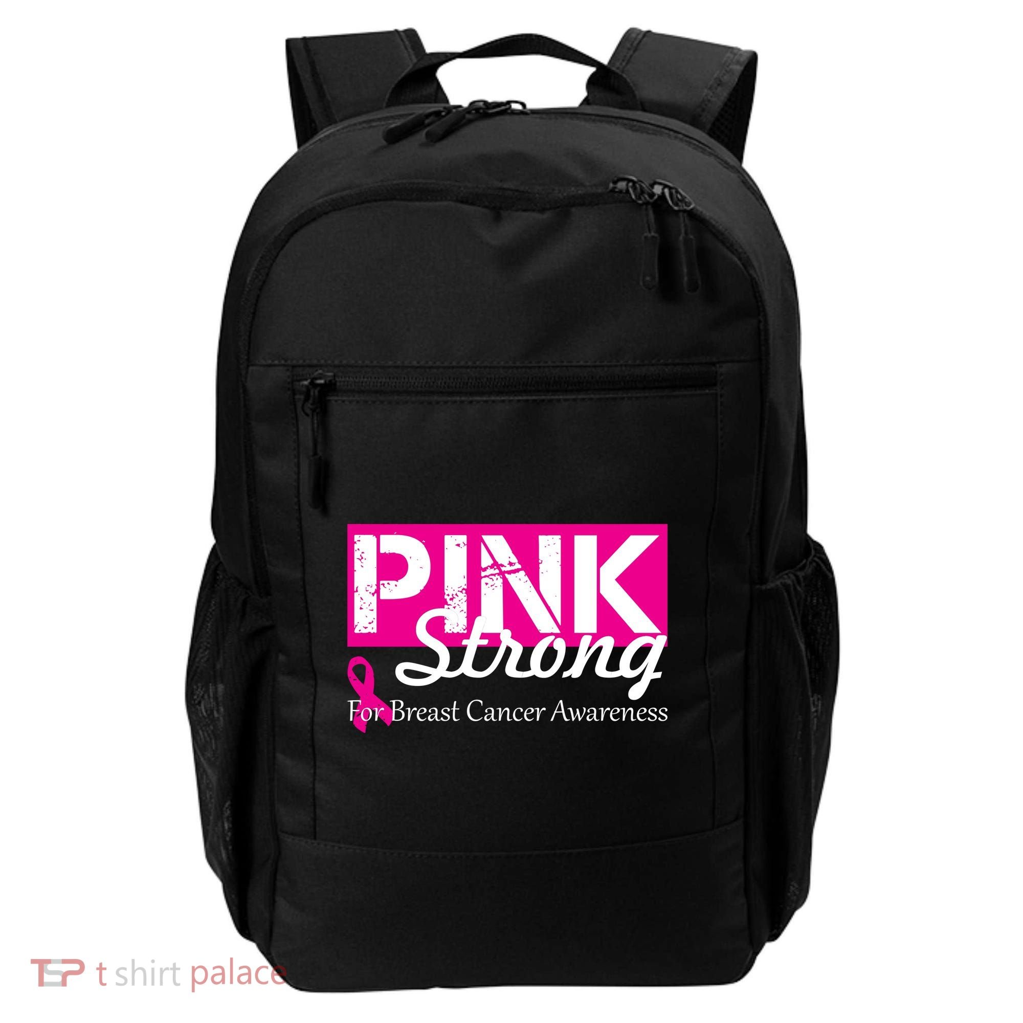 Pink Strong For Breast Cancer Awareness Backpack
