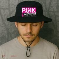 Pink Strong For Breast Cancer Awareness Bucket Hat thumb 2