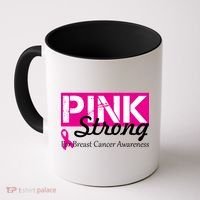 Pink Strong For Breast Cancer Awareness Coffee Mug thumb 0