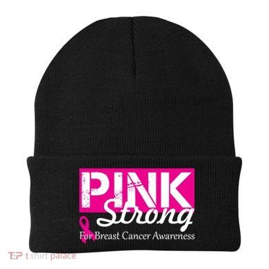 Pink Strong For Breast Cancer Awareness Beanie