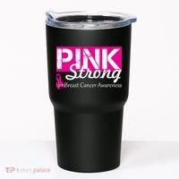 Pink Strong For Breast Cancer Awareness Tumbler thumb 0