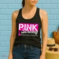 Pink Strong For Breast Cancer Awareness Women's Tank Top thumb 2