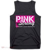 Pink Strong For Breast Cancer Awareness Tank Top thumb 0