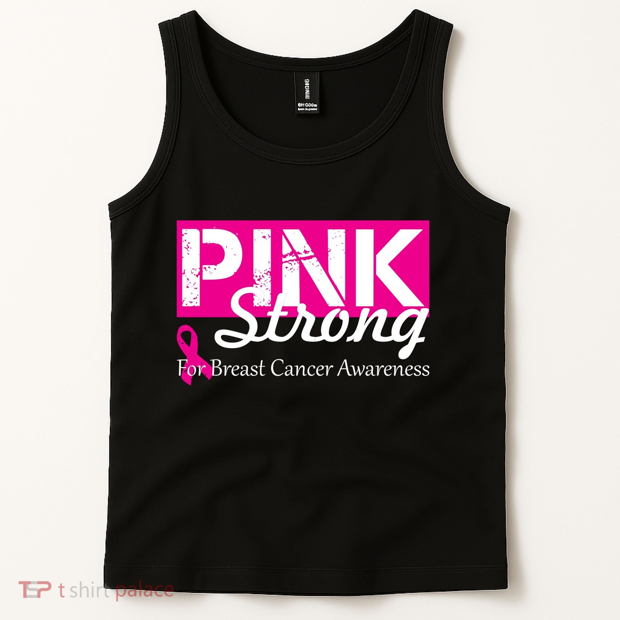 Pink Strong For Breast Cancer Awareness Tank Top