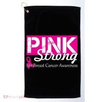 Pink Strong For Breast Cancer Awareness Golf Towel thumb 0