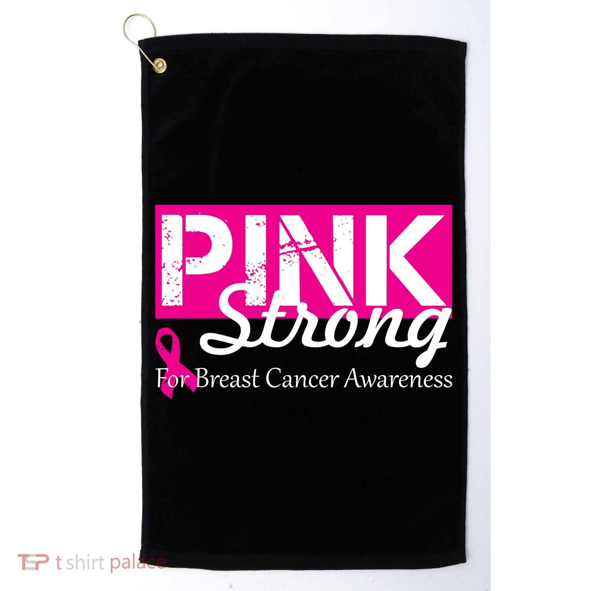 Pink Strong For Breast Cancer Awareness Golf Towel