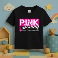 Pink Strong For Breast Cancer Awareness Toddler T-Shirt thumb 3