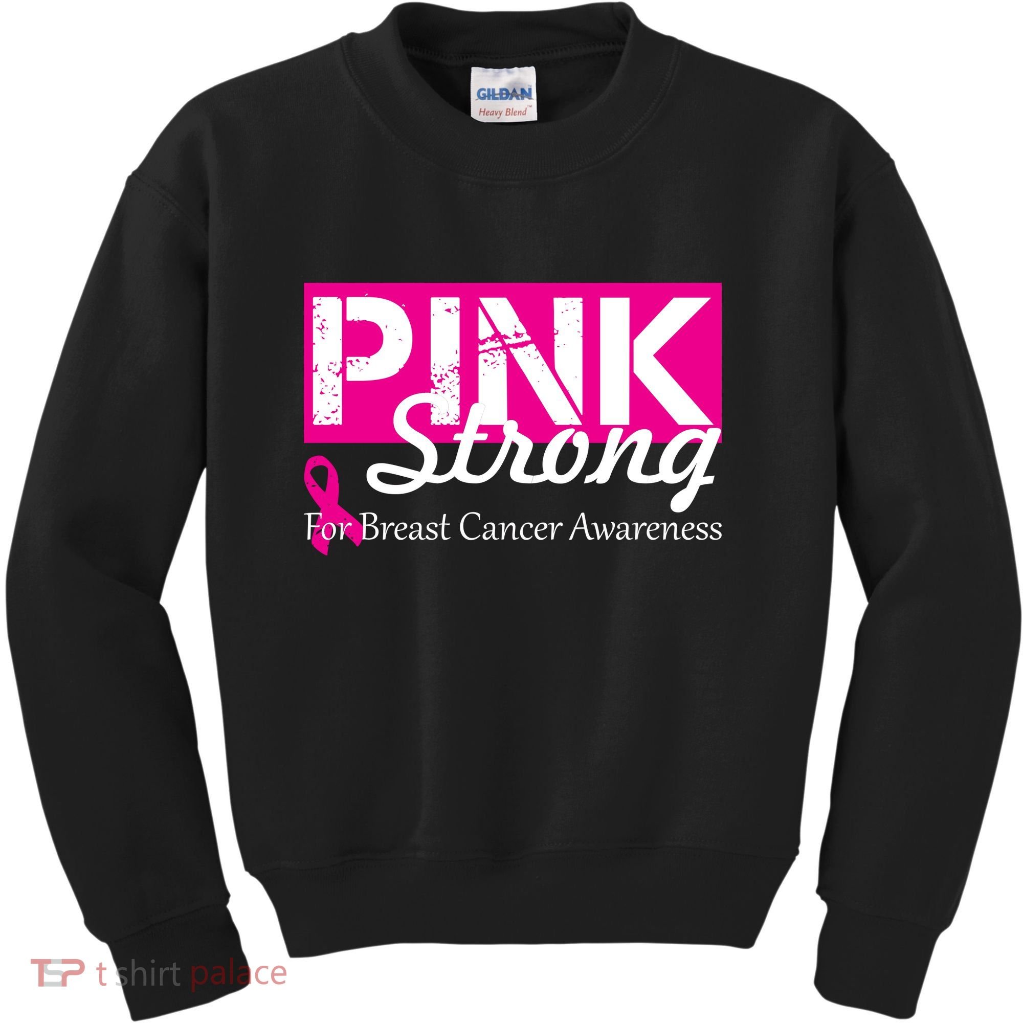 Pink Strong For Breast Cancer Awareness Kids Sweatshirt