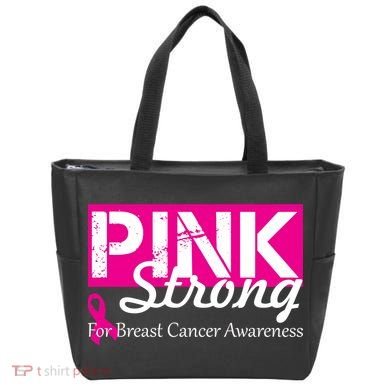 Pink Strong For Breast Cancer Awareness Tote Bag
