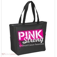Pink Strong For Breast Cancer Awareness Tote Bag thumb 2