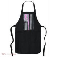 Pink Thin Line Breast Cancer Flag Apron thumb 0