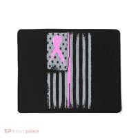 Pink Thin Line Breast Cancer Flag Mousepad thumb 0