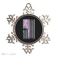 Pink Thin Line Breast Cancer Flag Ornament thumb 0