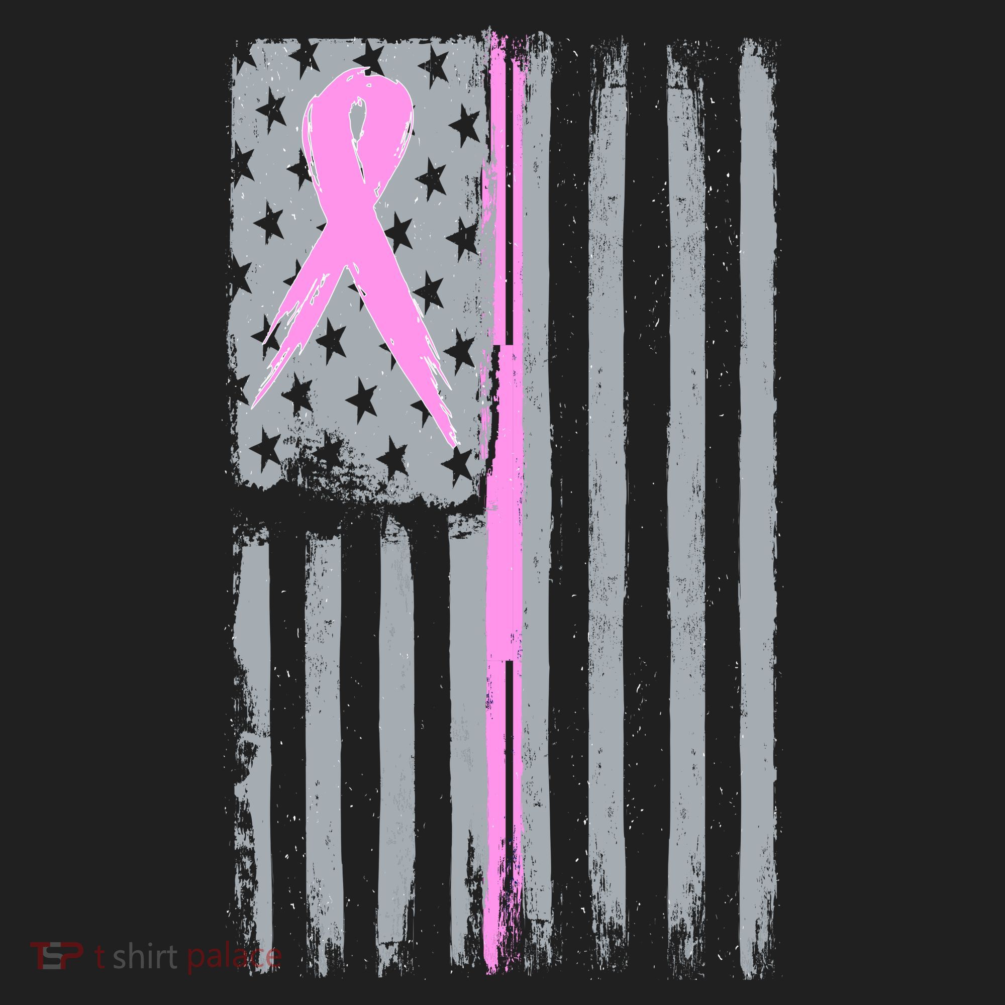 Pink Thin Line Breast Cancer Flag Hat