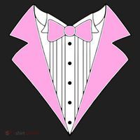 Pink Tux Party Tuxedo Women's Sweatshirt thumb 2