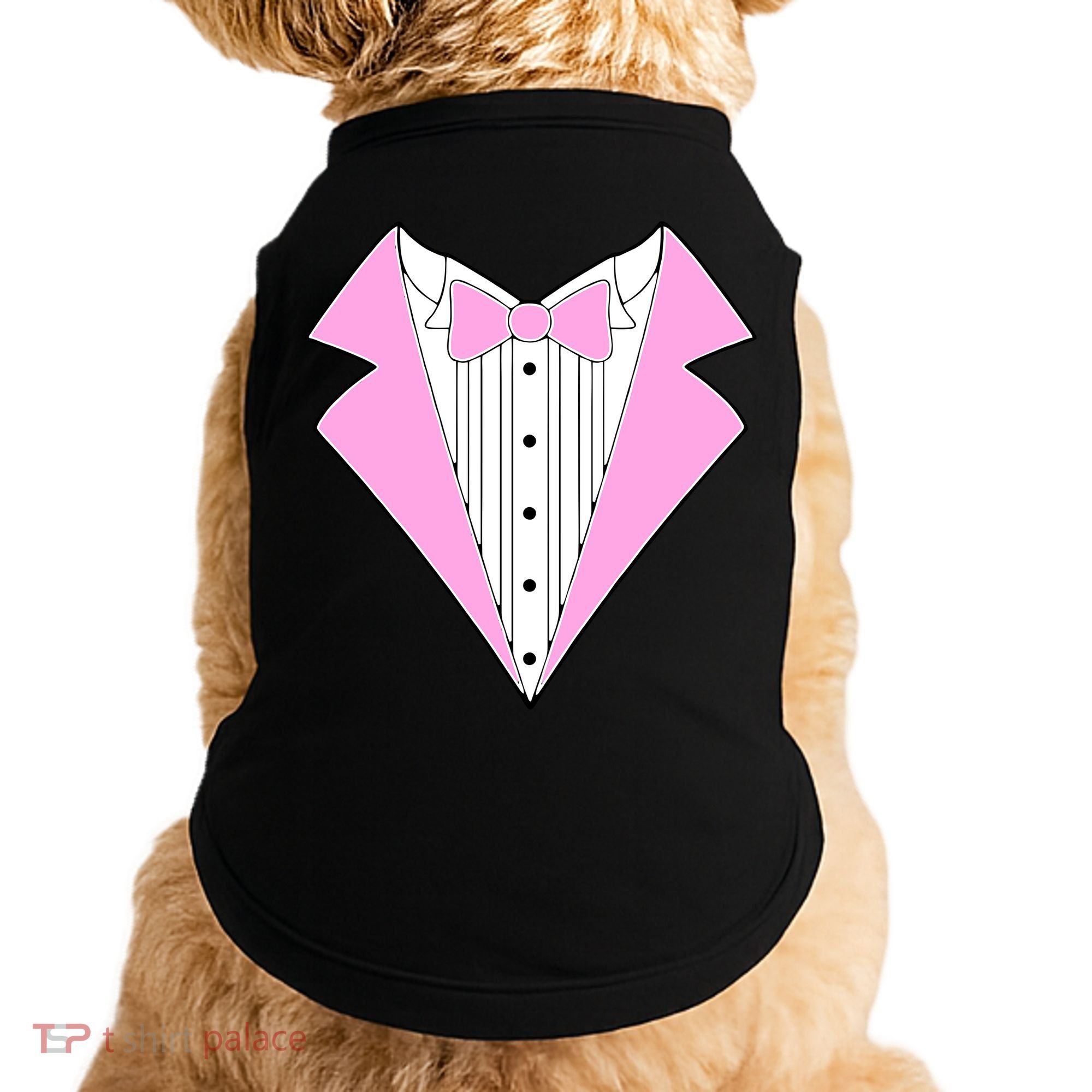 Pink Tux Party Tuxedo Doggie Tank