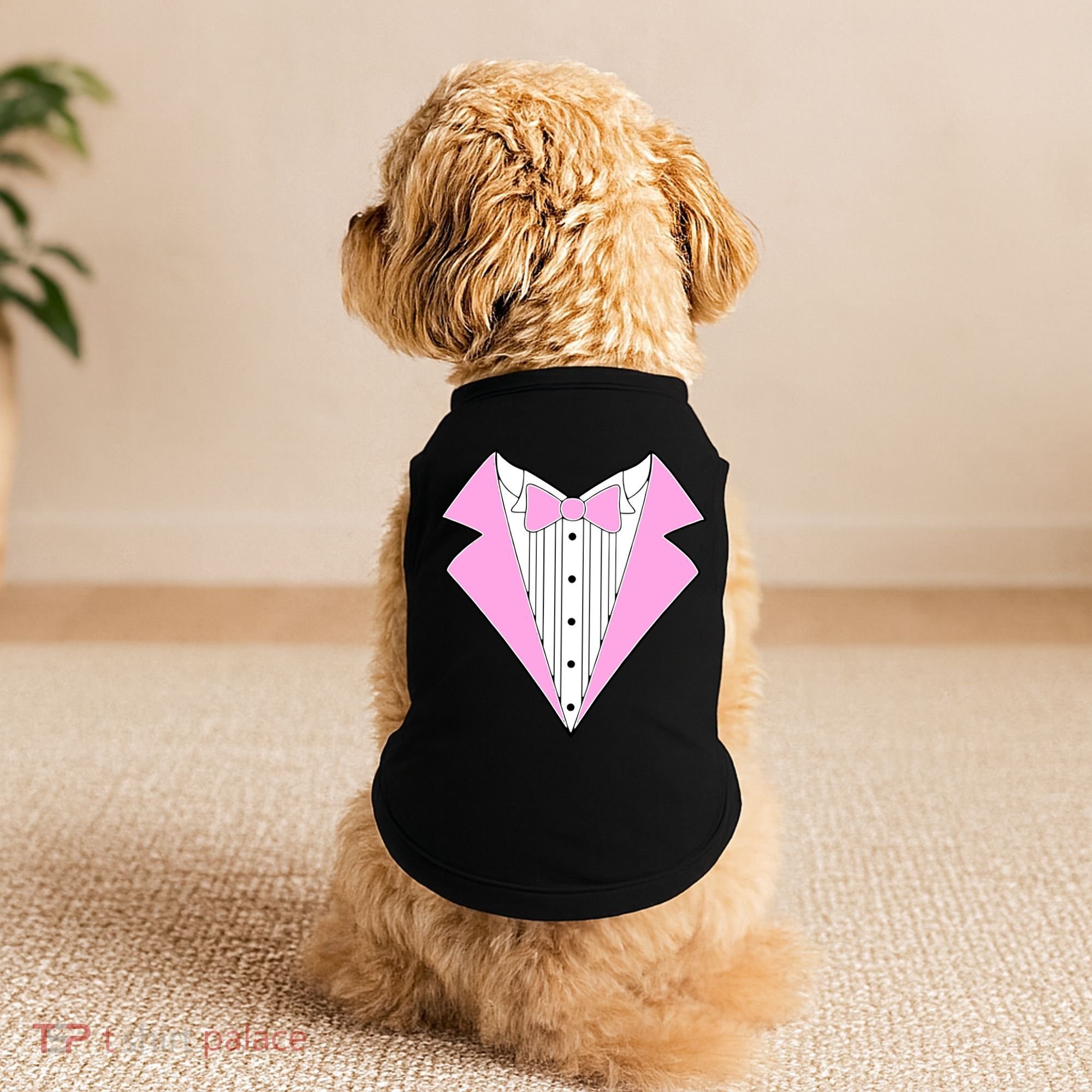 Pink Tux Party Tuxedo Doggie Tank