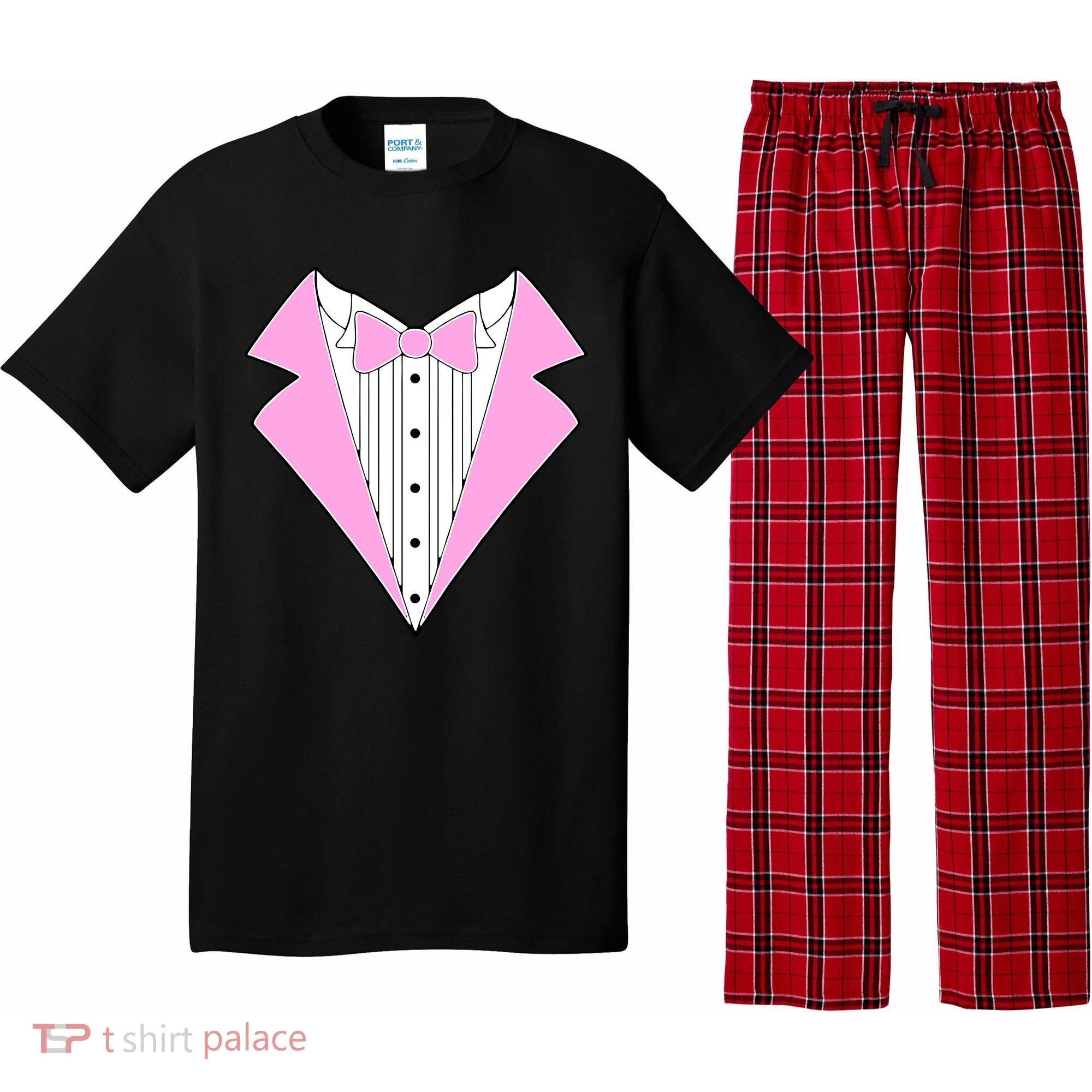 Pink Tux Party Tuxedo Pajama Set